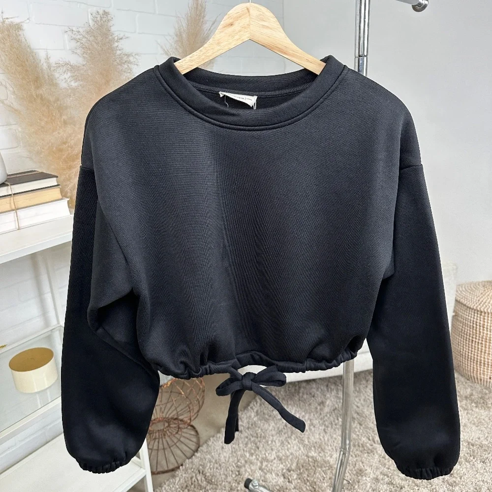 Cropped Pullover Sweat pants SETN | Black - Picture 4 of 5